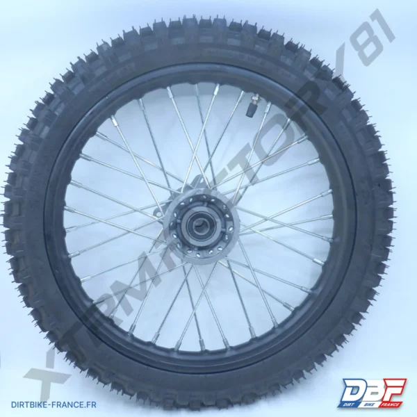 ROUE AVANT 14' 60/100-14 MOYEU GRIS JANTE NOIRE ENTRAXE 100MM RLMT D14MM DIRT BIKE, photo 1 sur Dirt Bike France