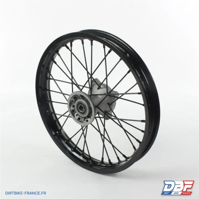 Roue avant aluminium 14″ ø15 Noir, Dirt Bike France - Photo N°1