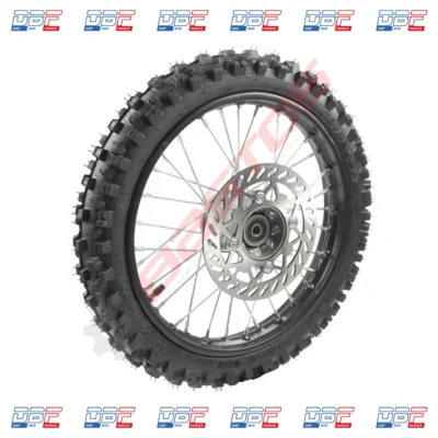 Roue avant complète diamètre 10' axe 15mm Dirt Bike France