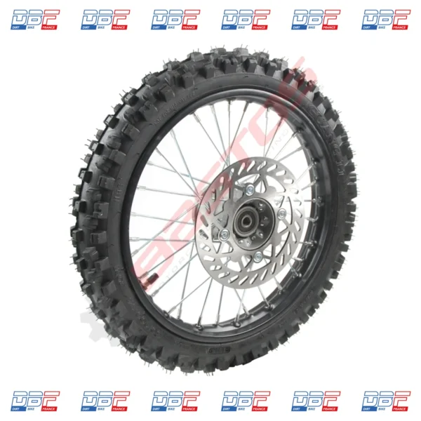 Roue avant complète diamètre 10' axe 15mm Dirt Bike France