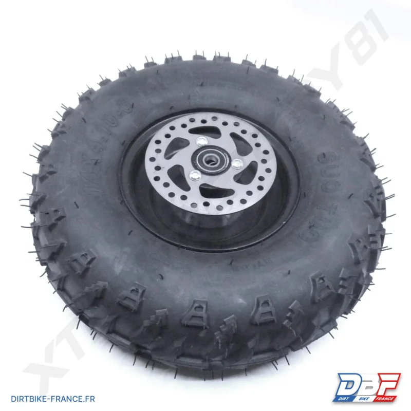 ROUE AVANT COMPLETE POCKET QUAD DYNOSTAR ROULEMENT D 15MM, Dirt Bike France - Photo N°1