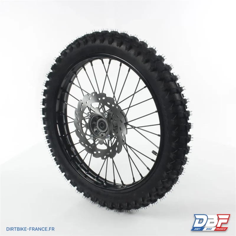 Roue complete avant acier avec pneu YUANXING noire 17″ – ø15, Dirt Bike France - Photo N°1