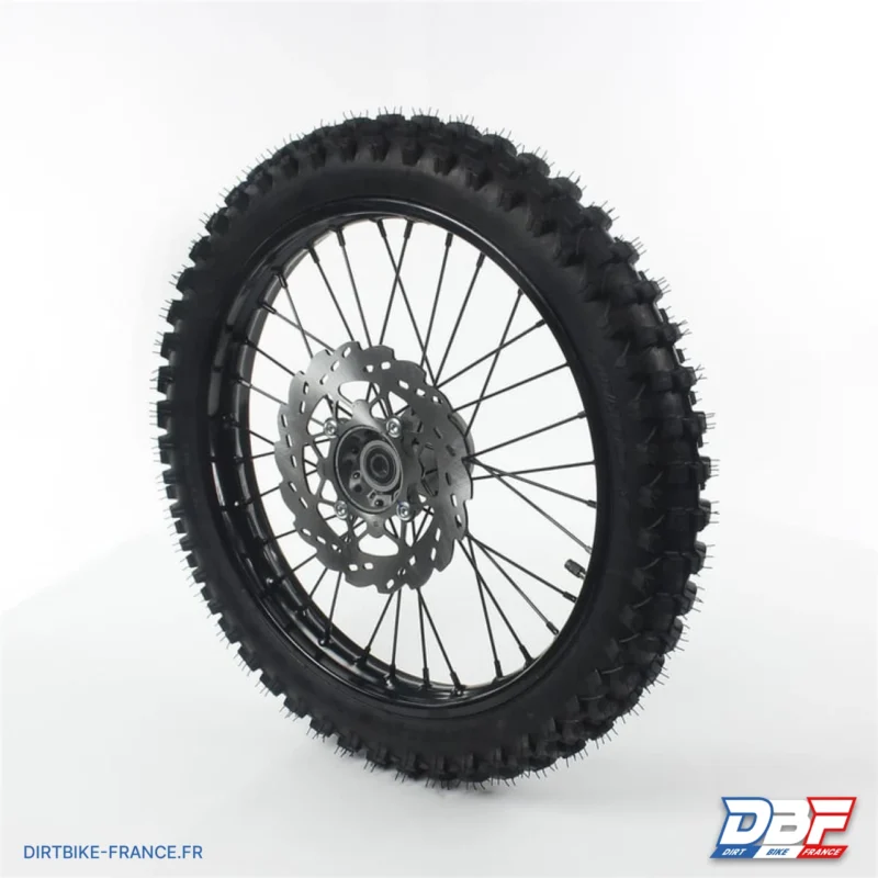 Roue complete avant acier avec pneu YUANXING noire 19″ – ø15, Dirt Bike France - Photo N°1