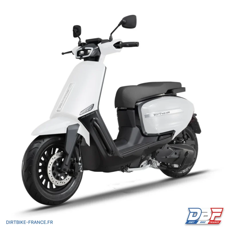 Scooter électrique 4000W Velocifero Tennis 125, Blanc, Dirt Bike France - Photo N°3