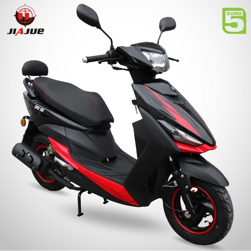 Scooter 50cc SRX 50 – 4 Temps – Edition 2023 – JIAJUE – Noir / Rouge, Dirt Bike France - Photo N°1