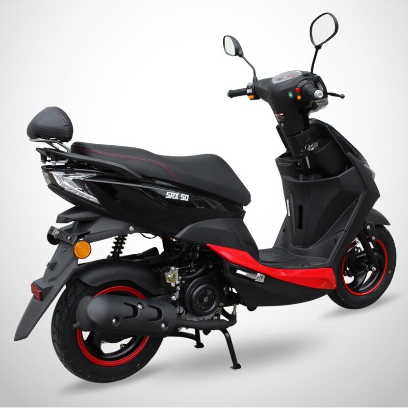 Scooter 50cc SRX 50 – 4 Temps – Edition 2023 – JIAJUE – Noir / Rouge, Dirt Bike France - Photo N°7