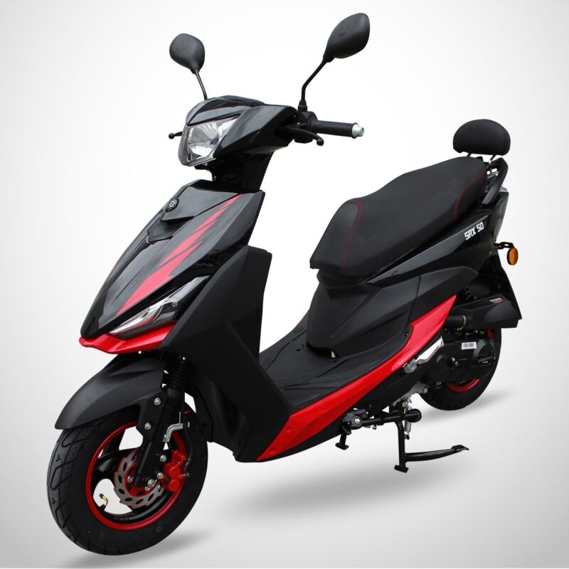 Scooter 50cc SRX 50 – 4 Temps – Edition 2023 – JIAJUE – Noir / Rouge, Dirt Bike France - Photo N°4