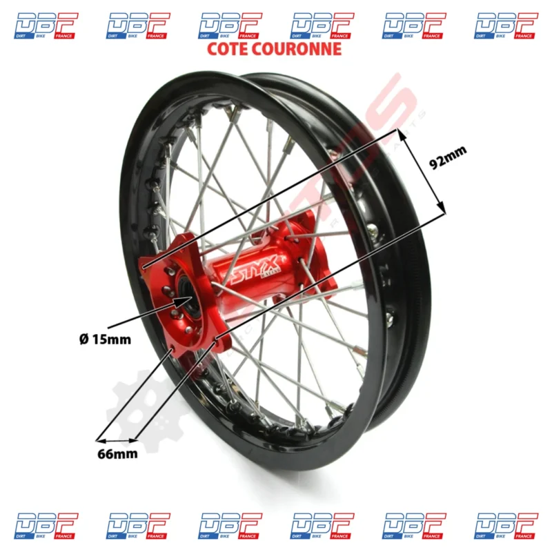 Set de jantes STYX Racing arrière 12′ + avant 14′, Dirt Bike France - Photo N°2