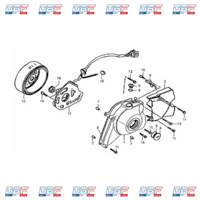 Support cable carter dax skyteam, PIECES DETACHEES Dirt Bike France