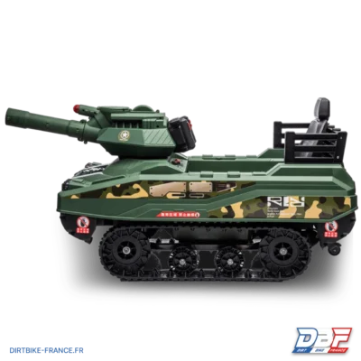Tank militaire électrique enfant avec son canon tireur Vert, photo 5 sur Dirt Bike France