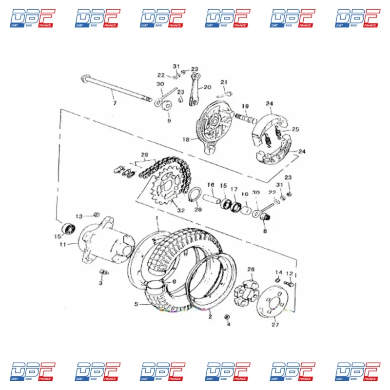 TENDEUR DE CHAINE 12MM DAX SKYTEAM(LA PAIRE) alu poli, Dirt Bike France - Photo N°2