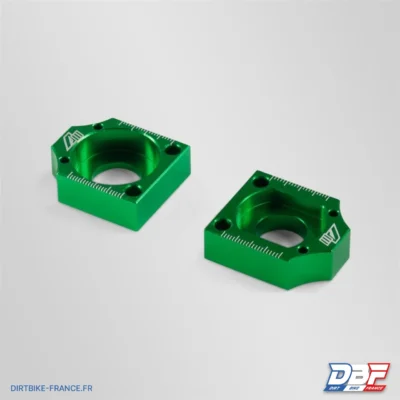 Tendeurs alu de chaine cnc volt racing - ø15mm Vert, photo 1 sur Dirt Bike France
