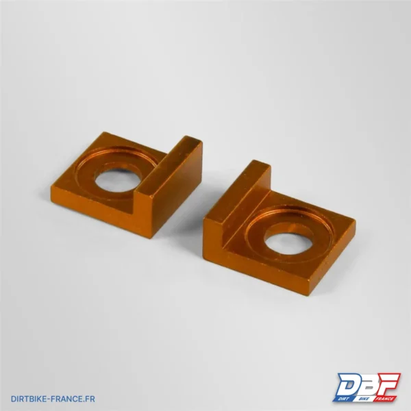 Tendeurs alu de chaine orange - ø12mm, photo 1 sur Dirt Bike France