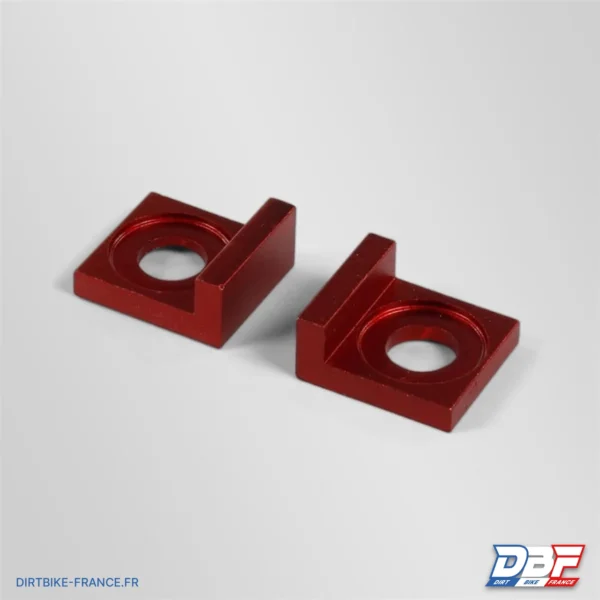 Tendeurs alu de chaine rouge - ø12mm, photo 1 sur Dirt Bike France