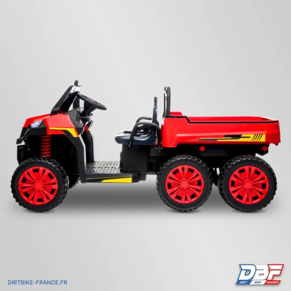Tracteur électrique enfant 6x6 avec benne basculante Rouge, photo 7 sur Dirt Bike France