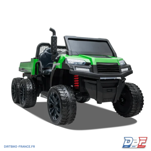 Tracteur électrique enfant 6x6 avec benne basculante Vert, photo 1 sur Dirt Bike France