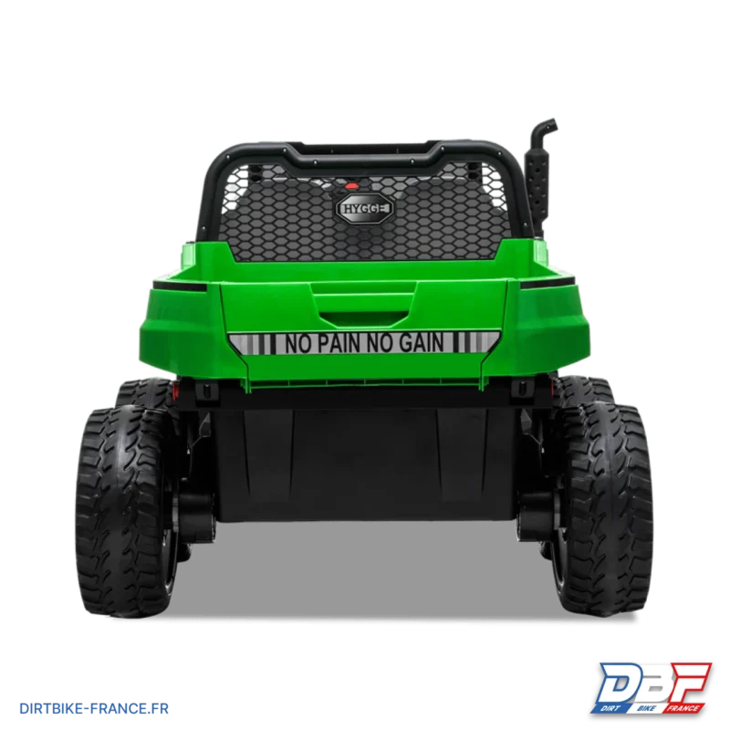 Tracteur électrique enfant 6×6 avec benne basculante Vert, Dirt Bike France - Photo N°3