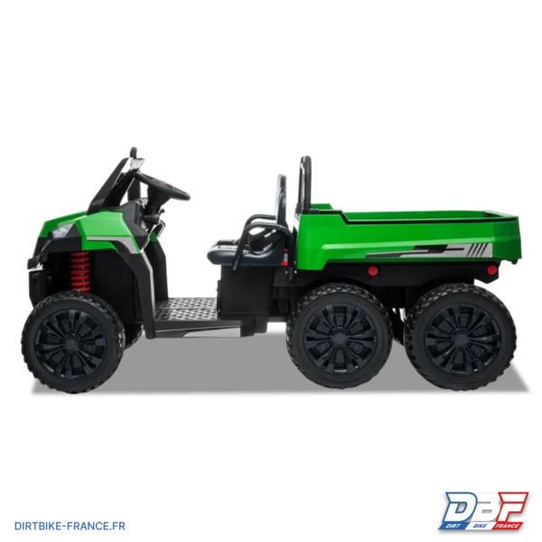 Tracteur électrique enfant 6x6 avec benne basculante Vert, photo 5 sur Dirt Bike France