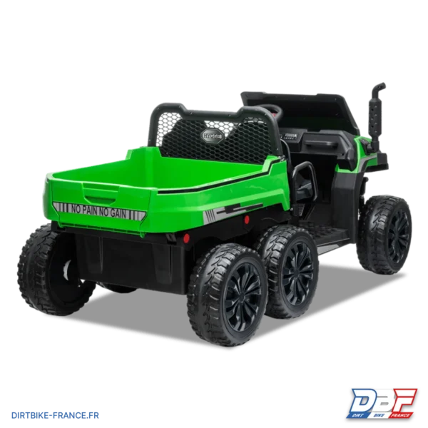 Tracteur électrique enfant 6x6 avec benne basculante Vert, photo 6 sur Dirt Bike France