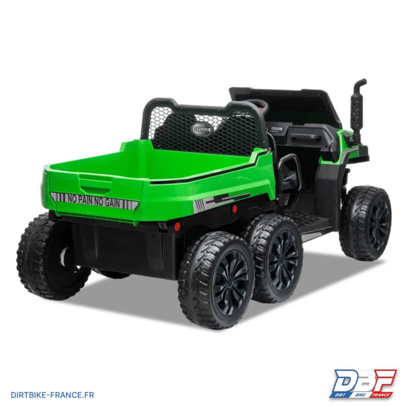 Tracteur électrique enfant 6×6 avec benne basculante Vert, Dirt Bike France - Photo N°6