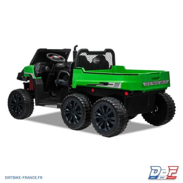 Tracteur électrique enfant 6x6 avec benne basculante Vert, photo 7 sur Dirt Bike France