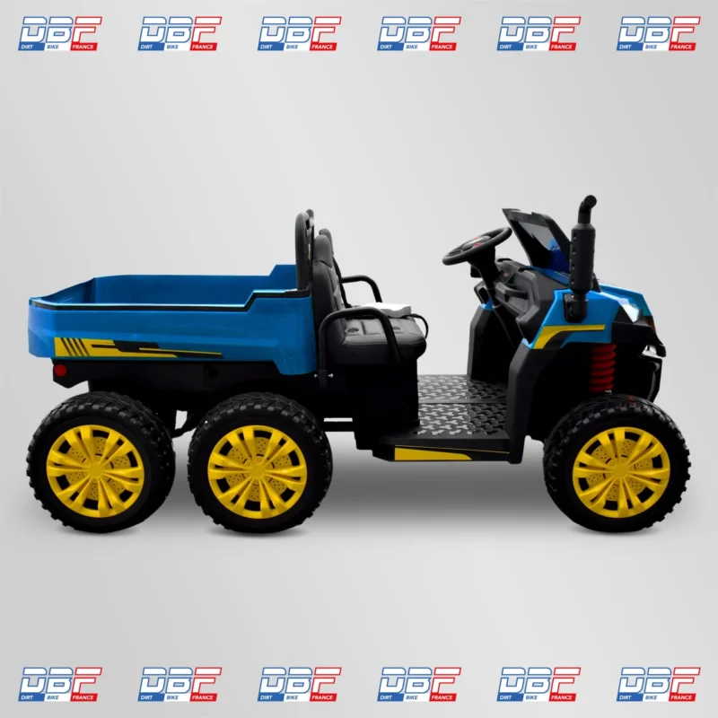 Tracteur électrique enfant 6×6 avec benne basculante Bleu, Dirt Bike France - Photo N°6