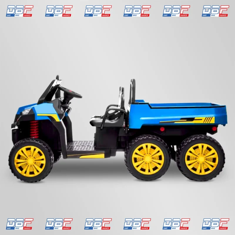 Tracteur électrique enfant 6×6 avec benne basculante Bleu, Dirt Bike France - Photo N°7