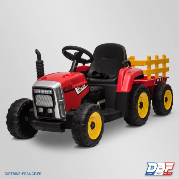 Tracteur électrique enfant avec remorque Rouge, photo 2 sur Dirt Bike France