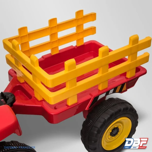 Tracteur électrique enfant avec remorque Rouge, photo 9 sur Dirt Bike France