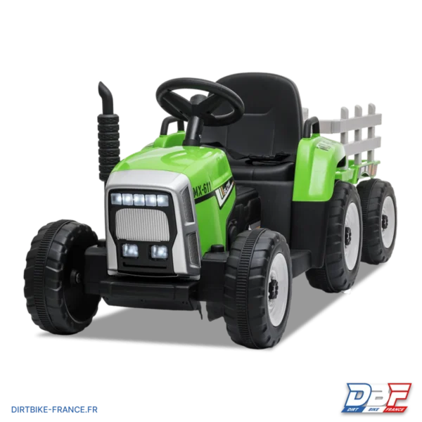 Tracteur électrique enfant avec remorque Vert, photo 7 sur Dirt Bike France