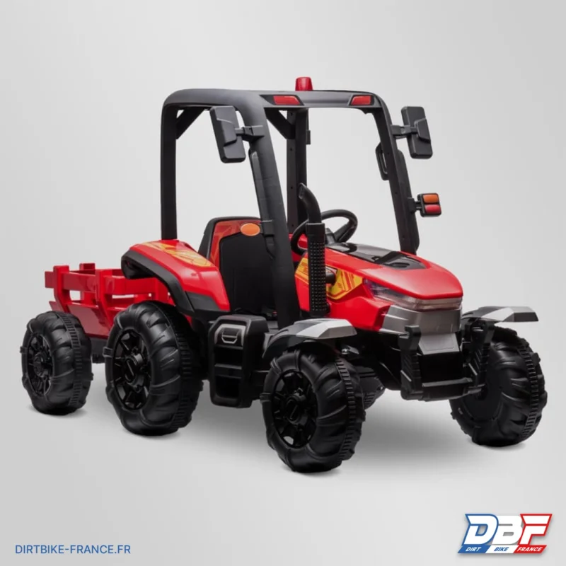 Tracteur enfant électrique agricole xl avec remorque Rouge, Dirt Bike France - Photo N°1