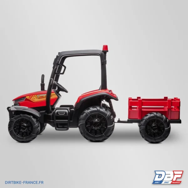 Tracteur enfant électrique agricole xl avec remorque Rouge, photo 6 sur Dirt Bike France