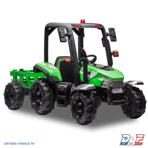 Tracteur enfant électrique agricole xl avec remorque Vert, photo 1 sur Dirt Bike France