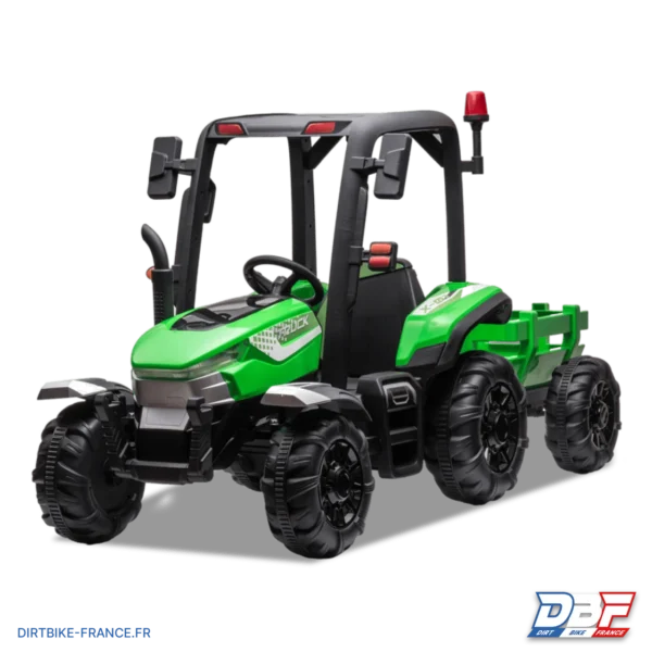 Tracteur enfant électrique agricole xl avec remorque Vert, photo 3 sur Dirt Bike France
