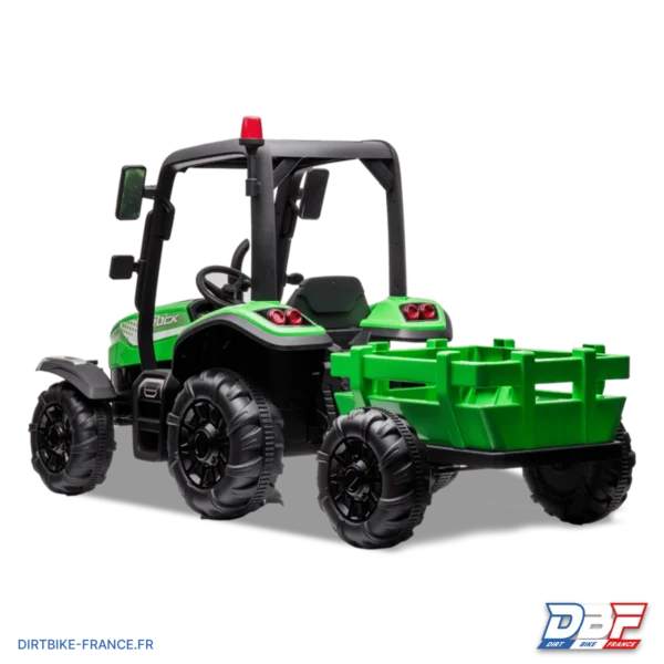 Tracteur enfant électrique agricole xl avec remorque Vert, photo 5 sur Dirt Bike France