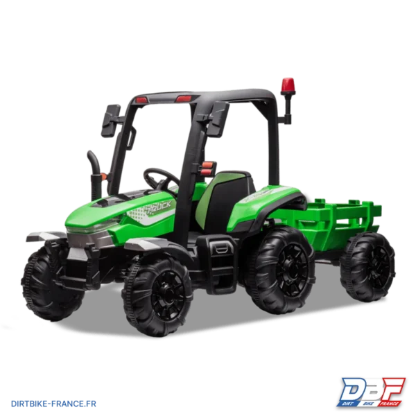 Tracteur enfant électrique agricole xl avec remorque Vert, photo 6 sur Dirt Bike France