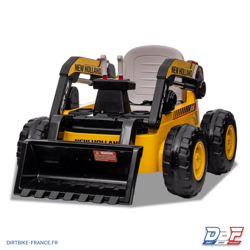 Tractopelle électrique enfant new holland CS L318 Jaune, Dirt Bike France - Photo N°2