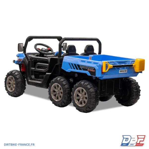Utilitaire électrique enfant 6x6 avec benne basculante Bleu, photo 6 sur Dirt Bike France