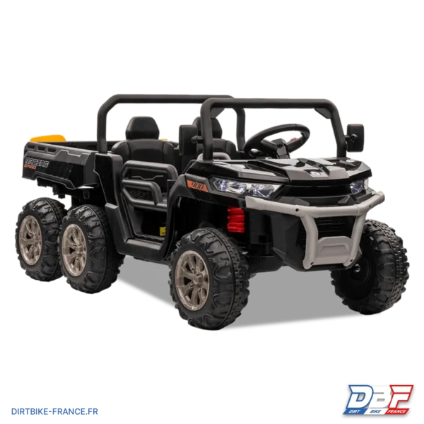 Utilitaire électrique enfant 6x6 avec benne basculante Noir, photo 1 sur Dirt Bike France