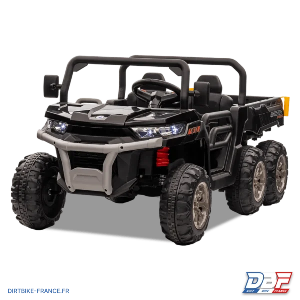 Utilitaire électrique enfant 6x6 avec benne basculante Noir, photo 3 sur Dirt Bike France