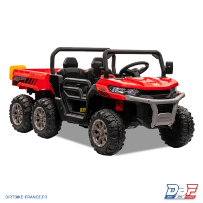 Utilitaire électrique enfant 6x6 avec benne basculante Rouge , photo 1 sur Dirt Bike France