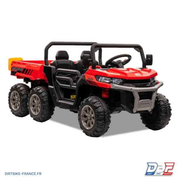 Utilitaire électrique enfant 6x6 avec benne basculante Rouge , photo 1 sur Dirt Bike France