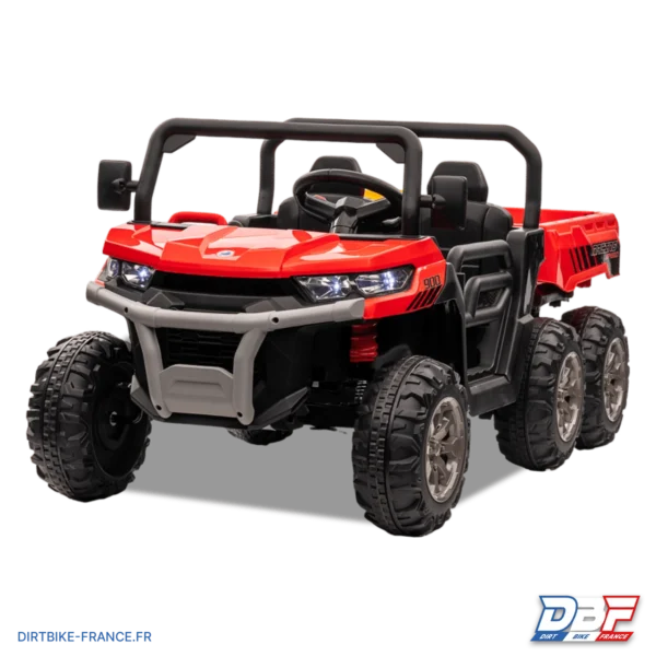 Utilitaire électrique enfant 6x6 avec benne basculante Rouge , photo 2 sur Dirt Bike France