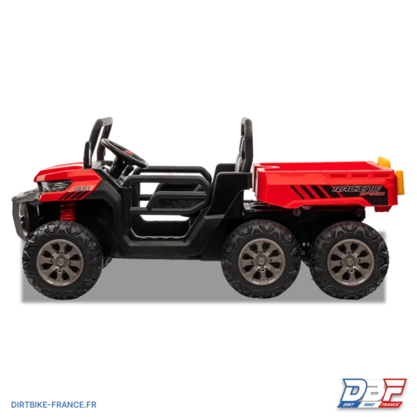 Utilitaire électrique enfant 6x6 avec benne basculante Rouge , photo 5 sur Dirt Bike France