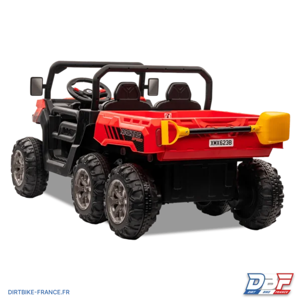 Utilitaire électrique enfant 6x6 avec benne basculante Rouge , photo 6 sur Dirt Bike France