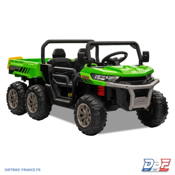 Utilitaire électrique enfant 6x6 avec benne basculante Vert, photo 1 sur Dirt Bike France