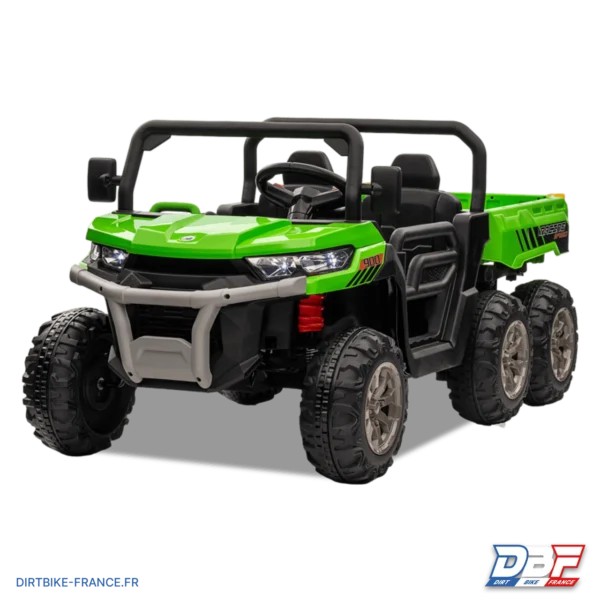 Utilitaire électrique enfant 6x6 avec benne basculante Vert, photo 2 sur Dirt Bike France