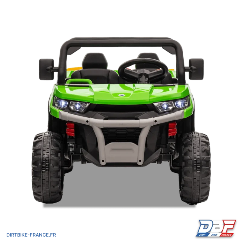 Utilitaire électrique enfant 6×6 avec benne basculante Vert, Dirt Bike France - Photo N°3