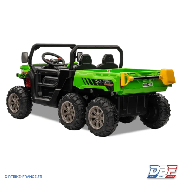 Utilitaire électrique enfant 6x6 avec benne basculante Vert, photo 4 sur Dirt Bike France