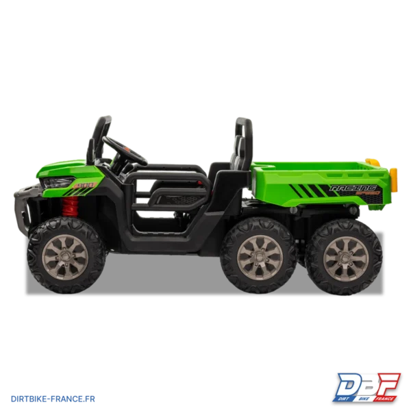 Utilitaire électrique enfant 6x6 avec benne basculante Vert, photo 5 sur Dirt Bike France
